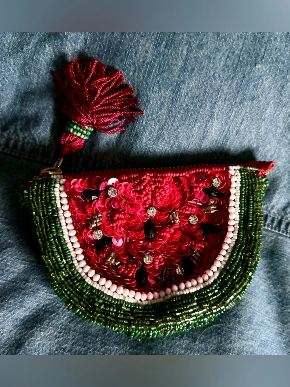 RARE ANTHROPOLOGIE NWT Watermelon Coin Purse